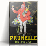 Vintage Prunelle du Velay Poster – Retro Drink Ad with Cheerful Character