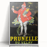 Vintage Prunelle du Velay Poster – Retro Drink Ad with Cheerful Character