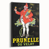 Vintage Prunelle du Velay Poster – Retro Drink Ad with Cheerful Character