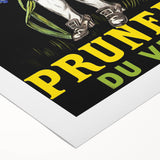 Vintage Prunelle du Velay Poster – Retro Drink Ad with Cheerful Character