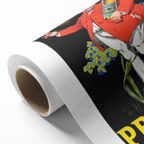 Vintage Prunelle du Velay Poster – Retro Drink Ad with Cheerful Character