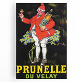 Vintage Prunelle du Velay Poster – Retro Drink Ad with Cheerful Character