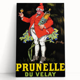 Vintage Prunelle du Velay Poster – Retro Drink Ad with Cheerful Character