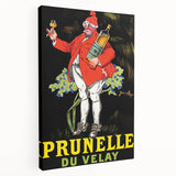 Vintage Prunelle du Velay Poster – Retro Drink Ad with Cheerful Character