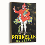 Vintage Prunelle du Velay Poster – Retro Drink Ad with Cheerful Character