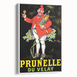 Vintage Prunelle du Velay Poster – Retro Drink Ad with Cheerful Character