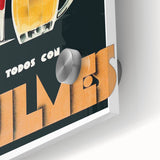 Vintage Quilmes Poster – Retro Beer and Cocktail Ad Art