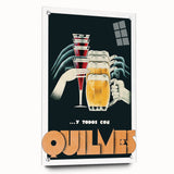 Vintage Quilmes Poster – Retro Beer and Cocktail Ad Art