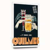 Vintage Quilmes Poster – Retro Beer and Cocktail Ad Art
