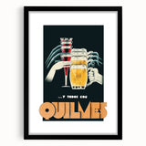 Vintage Quilmes Poster – Retro Beer and Cocktail Ad Art