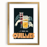 Vintage Quilmes Poster – Retro Beer and Cocktail Ad Art