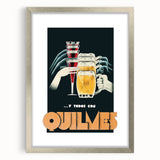 Vintage Quilmes Poster – Retro Beer and Cocktail Ad Art