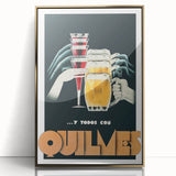Vintage Quilmes Poster – Retro Beer and Cocktail Ad Art
