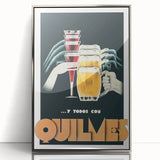 Vintage Quilmes Poster – Retro Beer and Cocktail Ad Art