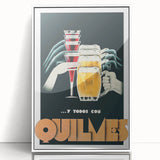 Vintage Quilmes Poster – Retro Beer and Cocktail Ad Art