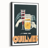 Vintage Quilmes Poster – Retro Beer and Cocktail Ad Art