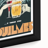 Vintage Quilmes Poster – Retro Beer and Cocktail Ad Art