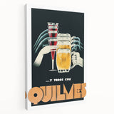 Vintage Quilmes Poster – Retro Beer and Cocktail Ad Art