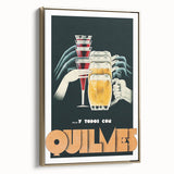 Vintage Quilmes Poster – Retro Beer and Cocktail Ad Art