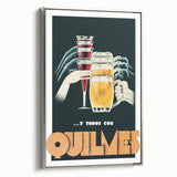 Vintage Quilmes Poster – Retro Beer and Cocktail Ad Art