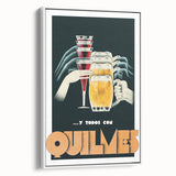 Vintage Quilmes Poster – Retro Beer and Cocktail Ad Art