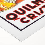 Vintage Quilmes Cristal Poster – Retro Beer Ad with Cheerful Character