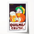 Vintage Quilmes Cristal Poster – Retro Beer Ad with Cheerful Character