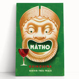 Vintage Mâtho Quinquina Poster – Retro Drink Ad with Bold Design