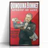 Vintage Quinquina Bonnet Poster – Retro Aperitif Ad with Elegant Design