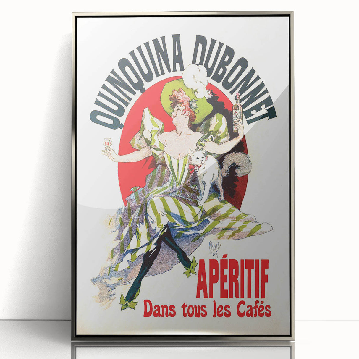 Vintage Quinquina Dubonnet Poster – Retro Aperitif Ad with Chic Design