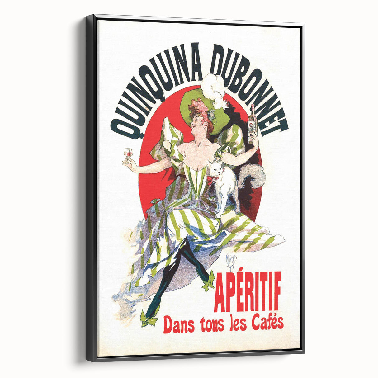 Vintage Quinquina Dubonnet Poster – Retro Aperitif Ad with Chic Design
