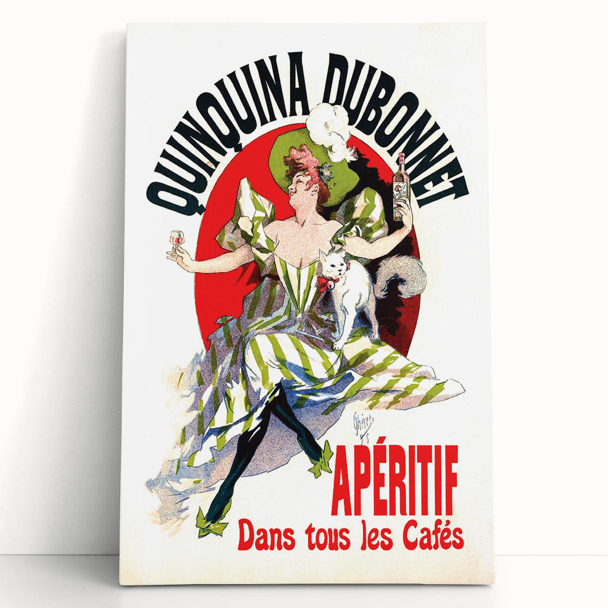 Vintage Quinquina Dubonnet Poster – Retro Aperitif Ad with Chic Design