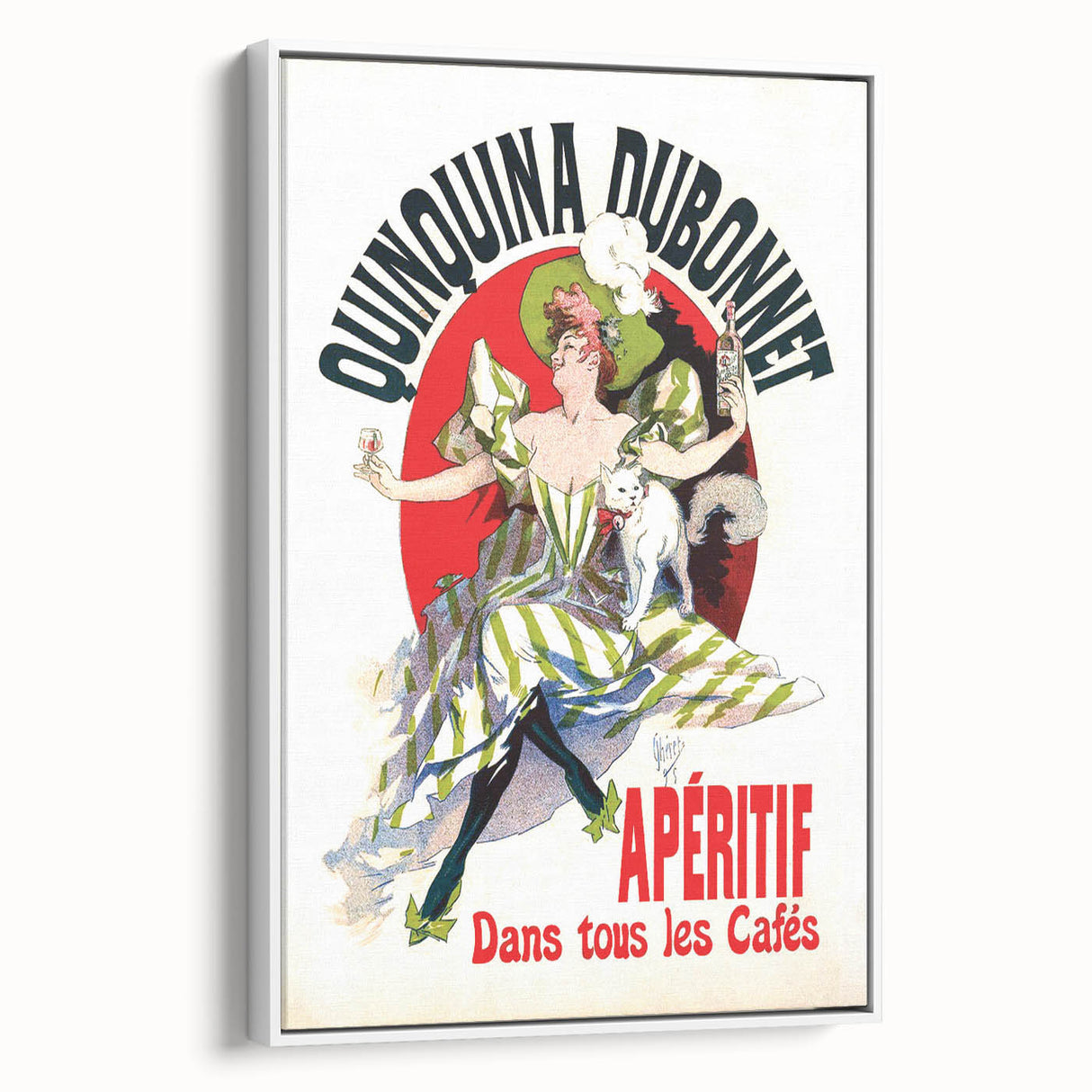 Vintage Quinquina Dubonnet Poster – Retro Aperitif Ad with Chic Design