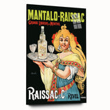 Vintage Mantalo-Raissac Poster – Retro Mint Liqueur Ad Art