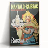 Vintage Mantalo-Raissac Poster – Retro Mint Liqueur Ad Art