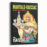 Vintage Mantalo-Raissac Poster – Retro Mint Liqueur Ad Art