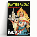 Vintage Mantalo-Raissac Poster – Retro Mint Liqueur Ad Art