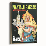 Vintage Mantalo-Raissac Poster – Retro Mint Liqueur Ad Art