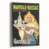 Vintage Mantalo-Raissac Poster – Retro Mint Liqueur Ad Art