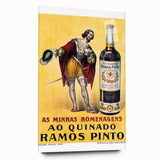 Vintage Quinado Ramos Pinto Poster – Retro Liqueur Ad with Nobleman