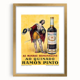 Vintage Quinado Ramos Pinto Poster – Retro Liqueur Ad with Nobleman