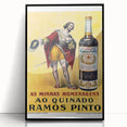 Vintage Quinado Ramos Pinto Poster – Retro Liqueur Ad with Nobleman