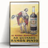 Vintage Quinado Ramos Pinto Poster – Retro Liqueur Ad with Nobleman