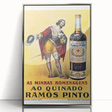 Vintage Quinado Ramos Pinto Poster – Retro Liqueur Ad with Nobleman