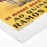 Vintage Quinado Ramos Pinto Poster – Retro Liqueur Ad with Nobleman