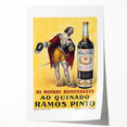 Vintage Quinado Ramos Pinto Poster – Retro Liqueur Ad with Nobleman