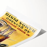 Vintage Quinado Ramos Pinto Poster – Retro Liqueur Ad with Nobleman