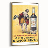 Vintage Quinado Ramos Pinto Poster – Retro Liqueur Ad with Nobleman