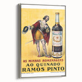 Vintage Quinado Ramos Pinto Poster – Retro Liqueur Ad with Nobleman