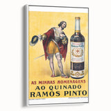 Vintage Quinado Ramos Pinto Poster – Retro Liqueur Ad with Nobleman